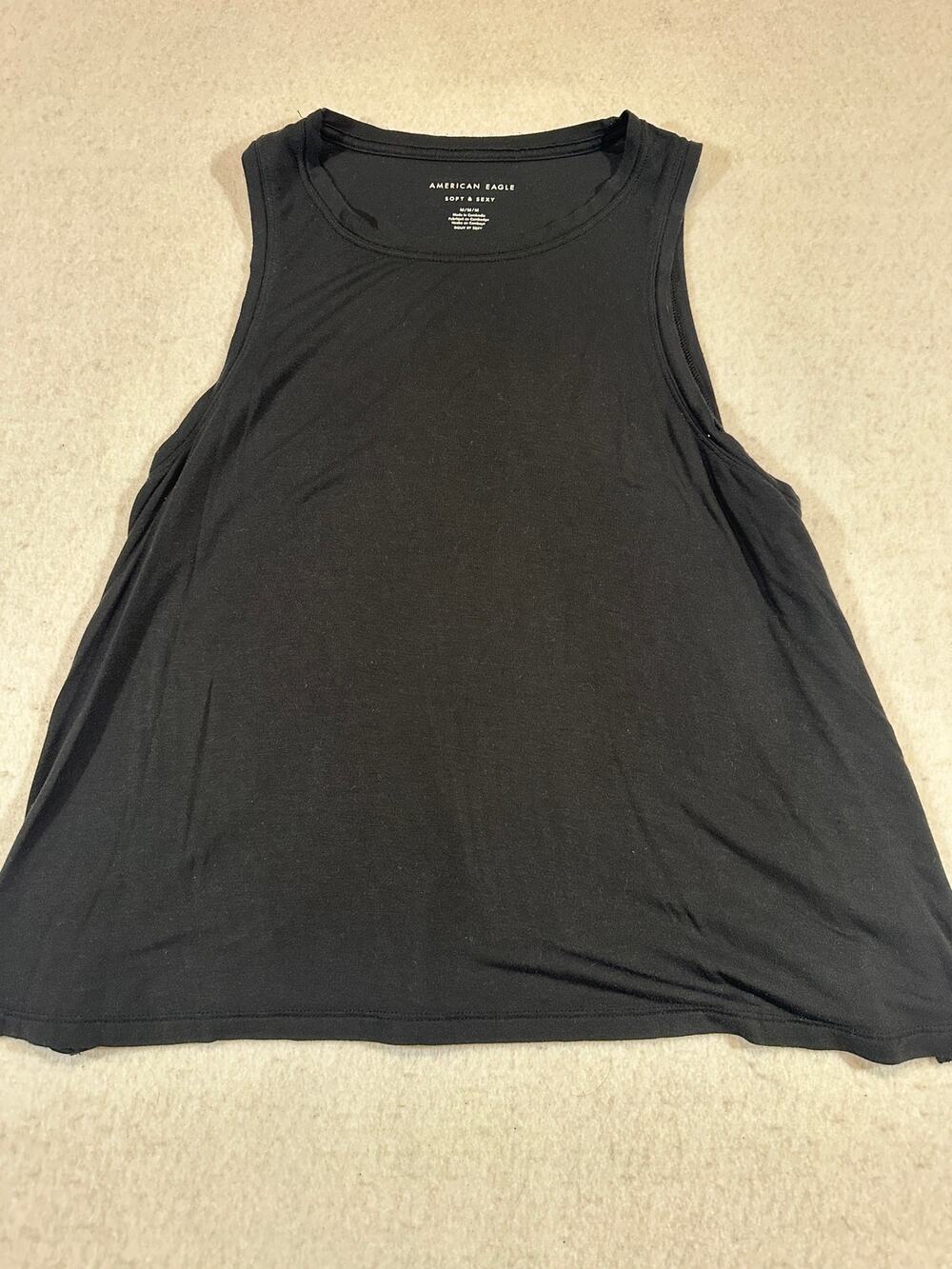 American Eagle Soft & Sexy Women’s Medium Black Swing Tank Top Modal Stretch